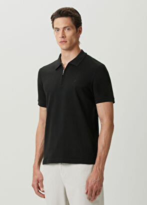 Beymen Club Siyah Polo Yaka Fermuarlı T-shirt - 3