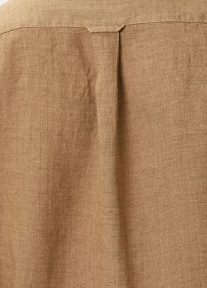 Beymen Club Bej Comfort Fit Delave Keten Gömlek - 8