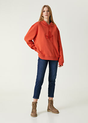 Beymen Club Kiremit Kapüşonlu Logolu Sweatshirt - 3