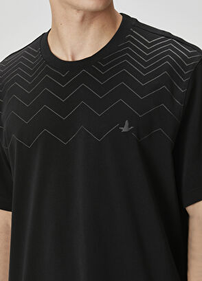Beymen Club Relax Fit Siyah Logo Baskılı T-shirt - 6
