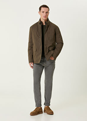 Beymen Club Haki İç Yelek Detaylı Puff Mont - 3