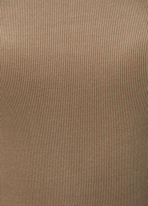 Beymen Club Dark Beige Ribbed Tank Top - 6