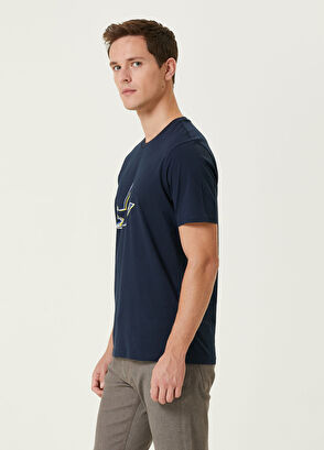 Beymen Club Lacivert Logo Baskılı T-shirt - 4