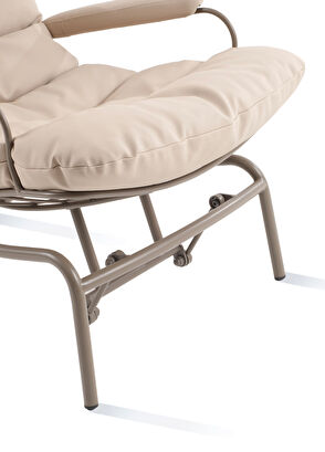 Sürton Yeke Taş Vizon Deri Puflu Sallanır Tv Koltuğu - 6