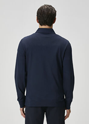 Beymen Club Slim Fit Dark Navy Blue Polo Neck Sweatshirt - 5