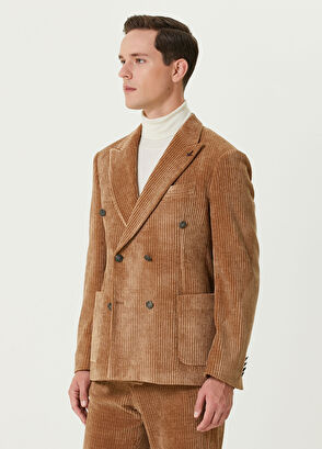 Beymen Club Deve Tüyü Kruvaze Kadife Blazer - 5