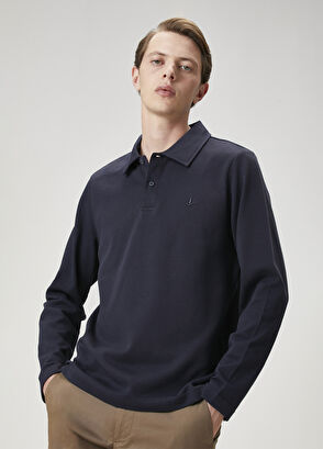 Beymen Club Comfort Fit Lacivert Polo Sweatshirt - 3