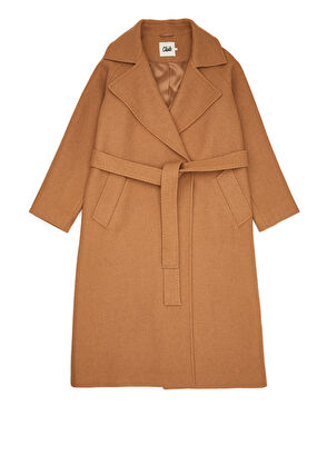 Beymen Club Camel Kruvaze Yün Palto - 8