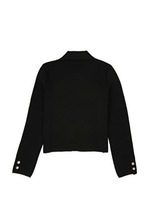Beymen Club Black Ottoman Texture Snap Knit Jacket - 8