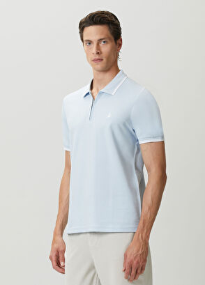Beymen Club Açık Mavi Beyaz Polo Yaka T-shirt - 3