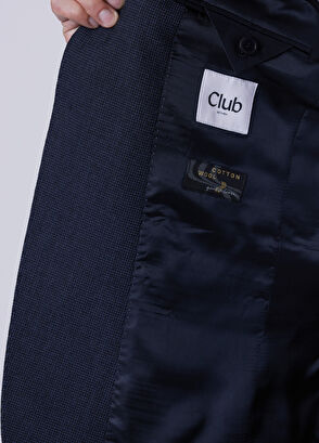 Beymen Club Pied De Poule Navy Blue Wool Suit - 8