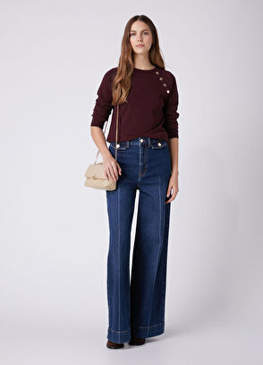 Beymen Club Burgundy Button Detailed Sweater - 3
