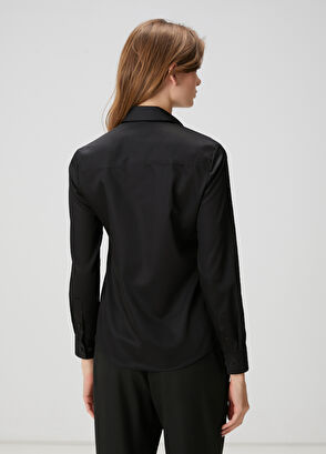 Beymen Club Slim Fit Non Iron Klasik Siyah Gömlek - 5