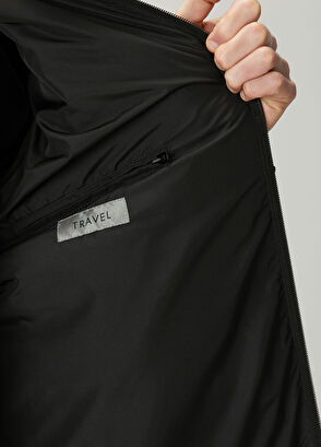 Siyah Kapüşonlu Puff Mont - Görsel 9