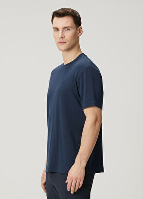 Beymen Club Relax Fit Navy Blue Basic T-Shirt - 4
