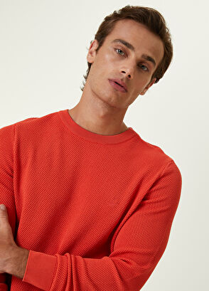 Beymen Club Pomegranate Blossom Honeycomb Knit Textured Sweate - 7