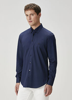 Lacivert Gömlek - Görsel 5