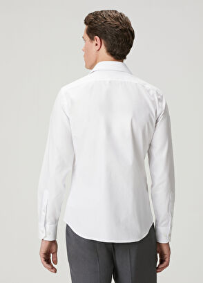 Beymen Club Slim Fit Beyaz Non-iron Oxford Gömlek - 5