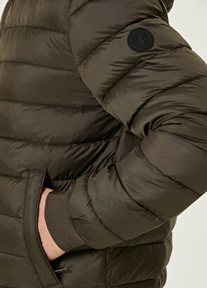 Beymen Club Haki Kapüşonlu Puff Mont - 7