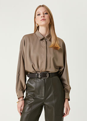 Beymen Club Khaki Twill Shirt - 4