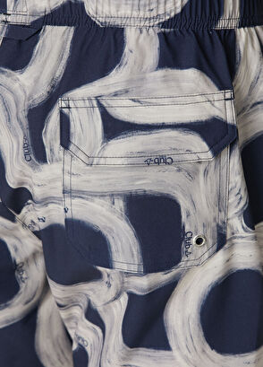 Beymen Club Navy Blue Patterned Short Swimsuit - 6