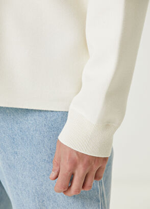 Loewe Beyaz Logo Jakarlı Kazak - 6