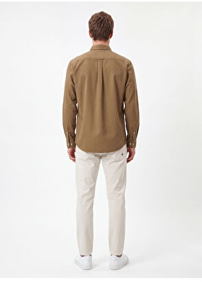 Beymen Club Comfort Fit Light Khaki Gabardine Textured Shirt - 5