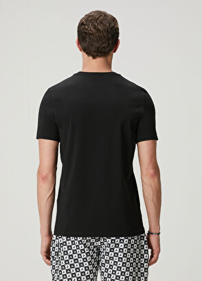 Beymen Club Black Relax Fit Flock Goose Printed T-Shirt - 5