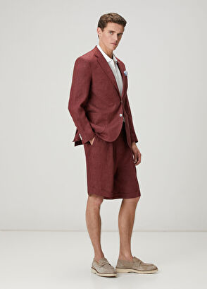 Beymen Club Plum Linen Jacket - 3
