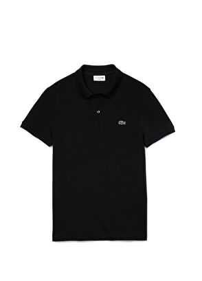 L.12.12 Siyah Slim Fit Kısa Kollu Erkek Polo T-Shirt - Görsel 7