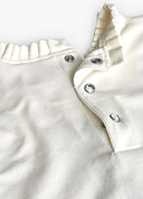 Boboli Ecru Animals Printed Girl Long Sleeve Blouse - 5