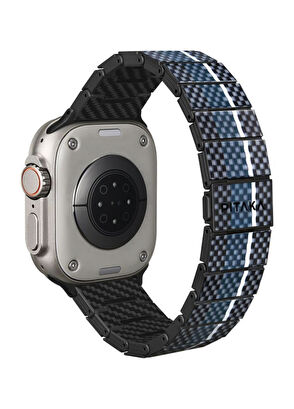 Pitaka ChromaCarbon Serisi Apple Watch / Ultra Uyumlu Aramid Fiber Kordon - 3