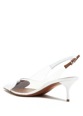 Alaïa Beyaz Deri Topuklu Ayakkabı - 6