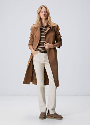 Network Kahverengi Çizgili Pike Sweatshirt - 3