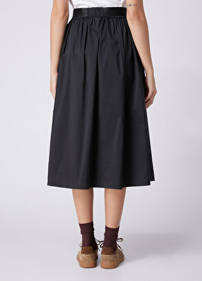 Beymen Club Black Technical Fabric Midi Skirt - 4