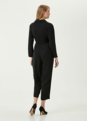 Beymen Club Siyah Kelebek Yaka Kruvaze Tulum - 6