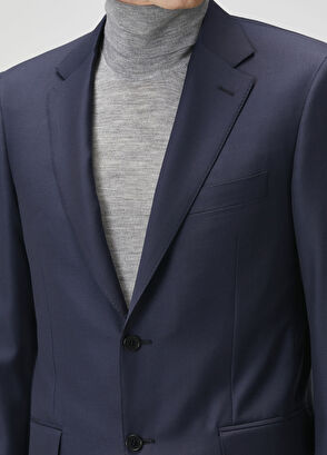 Koyu Lacivert Yün Takım Elbise - Görsel 7