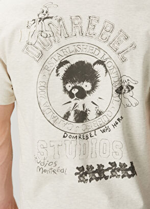 Domrebel Varsity Bear Printed T-Shirt - 6