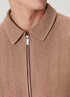 Beymen Club Kahverengi Pudra Örgü Görünümlü Ceket - 8