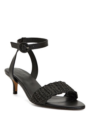 Beymen Club Siyah Örgü Bantlı Kadın Deri Sandalet - 7