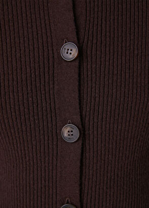 Beymen Club Brown Wool Polo Cardigan - 7