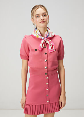 Beymen Club Pink Box-Shaped Knitwear Jacket - 4