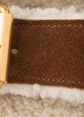 Prada Shearling Brown Suede Women's Slippers - 6