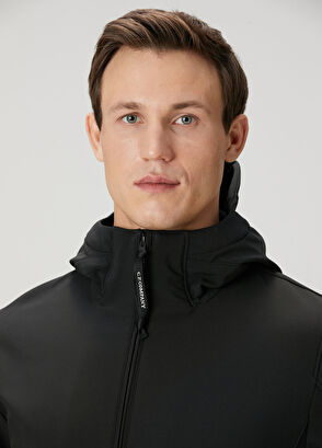 C.P. Company Black Hooded Coat - 5