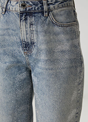 Beymen Club Mavi Hotfix Flare Jean Pantolon - 6