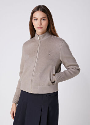 Beymen Club Beige Wool Knit Bomber Jacket - 6