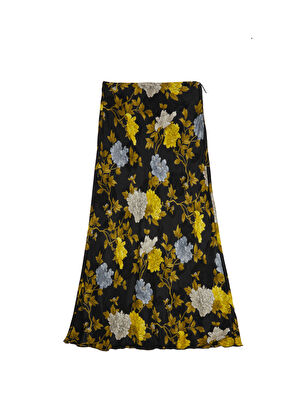 Siyah Desenli Midi Evaze Etek Beymen Club Siyah Desenli Midi Evaze Etek - 6