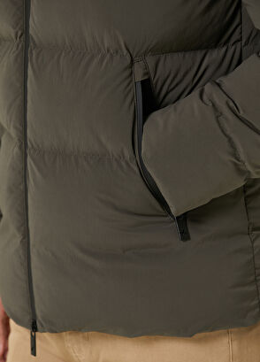 Beymen Club Haki Kapüşonlu Puff Mont - 7