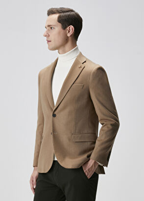 Beymen Club Premium Beige Cashmere Jacket - 4