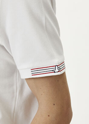 Beymen Club Beyaz Slim Fit Nakış Detaylı Pike Polo T-shirt - 7